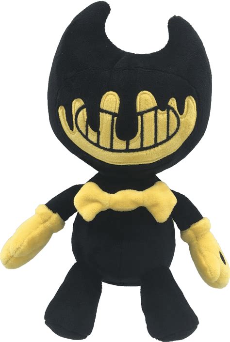 His horns and the front of his face are a yellow color with the back of his head and rest of body are black. . Bendy plush